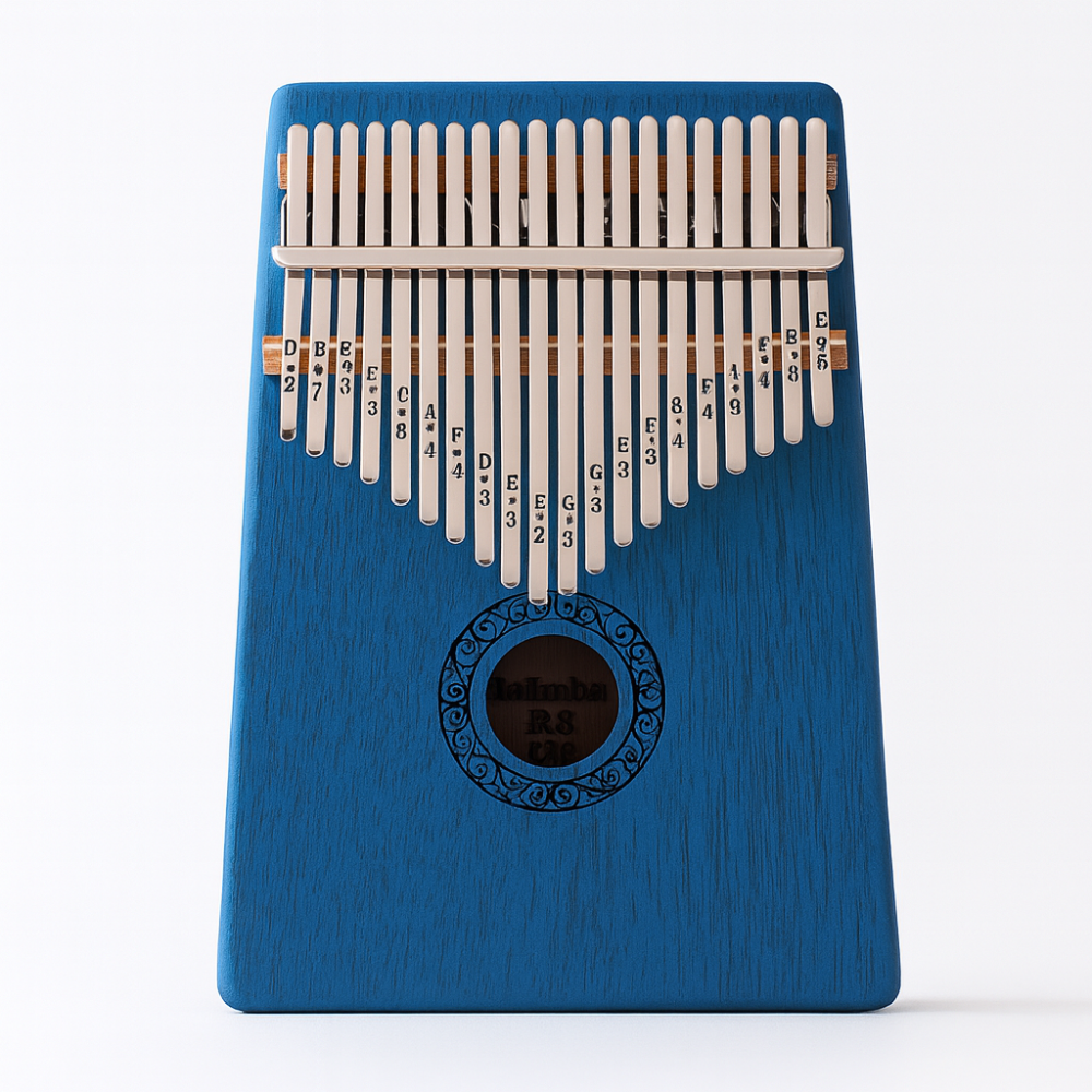 Kalimba Thumb Piano | 17-Key Blue Wood Finger Piano
