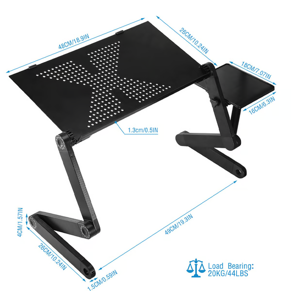 Ergonomic Laptop Stand | 360° Adjustable Height Desktop Riser