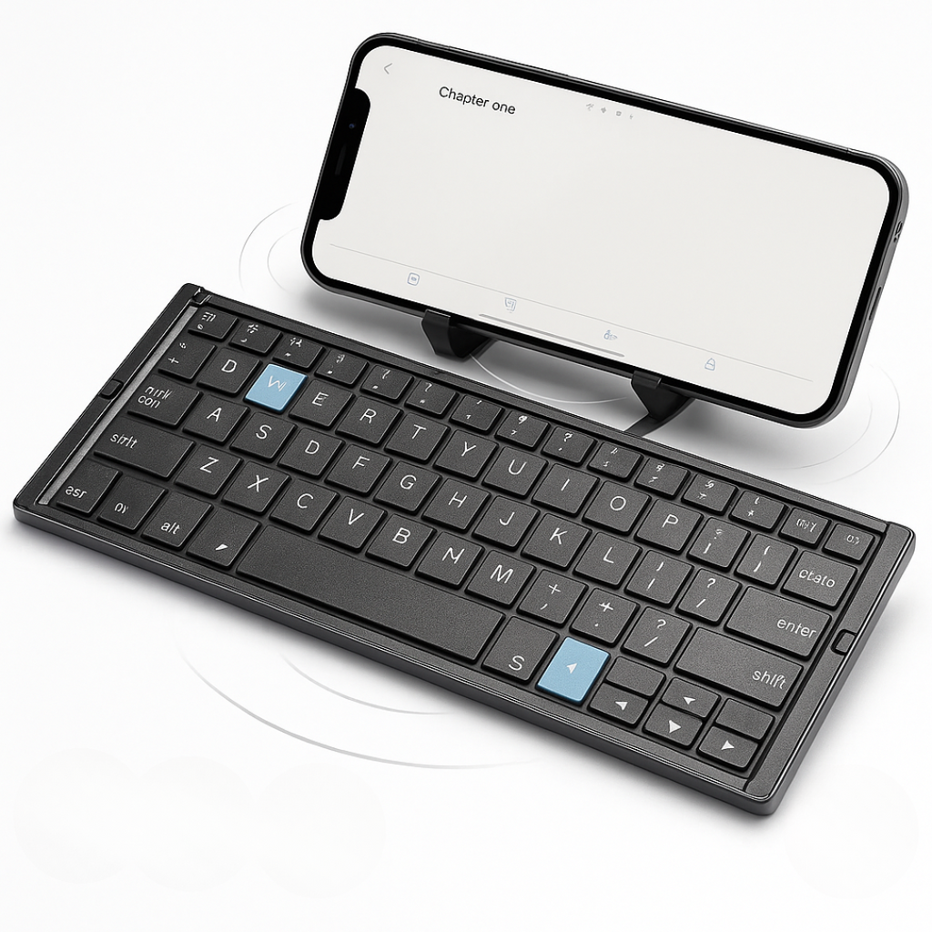 Foldable Bluetooth Keyboard | Magnetic Phone Stand Design