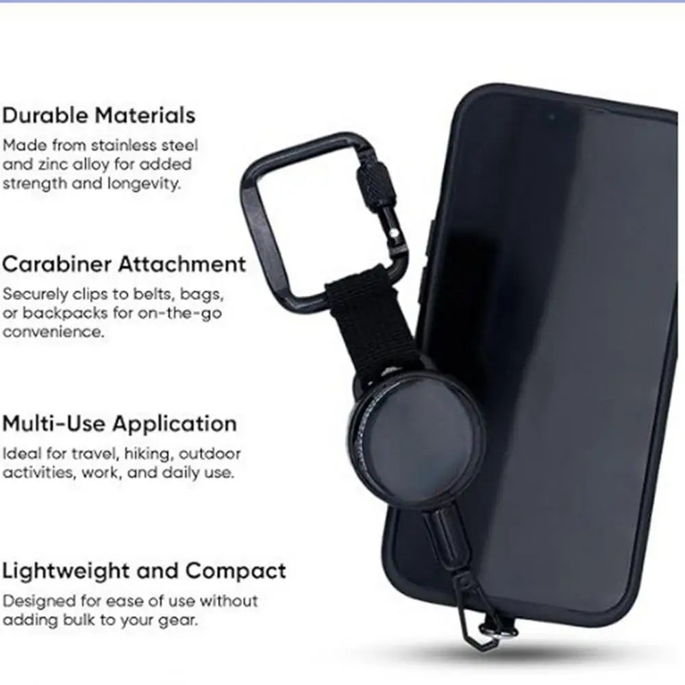 Retractable Phone Security Holder | Anti-Theft Belt Clip Design