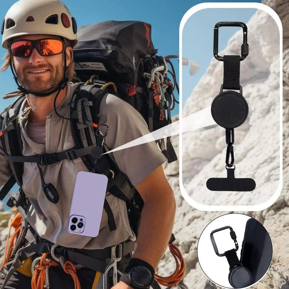 Retractable Phone Security Holder | Anti-Theft Belt Clip Design