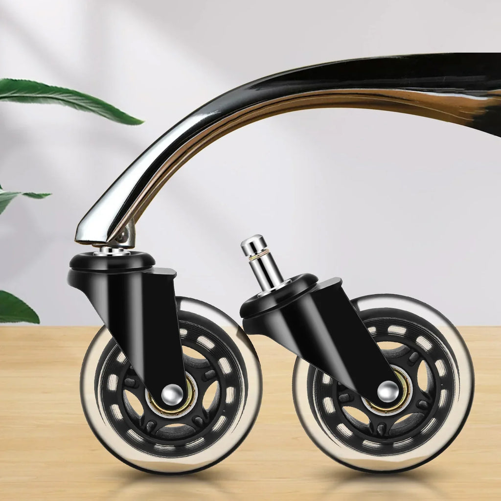 Office Chair Caster Wheels | Heavy Duty Rubber Rolling Set