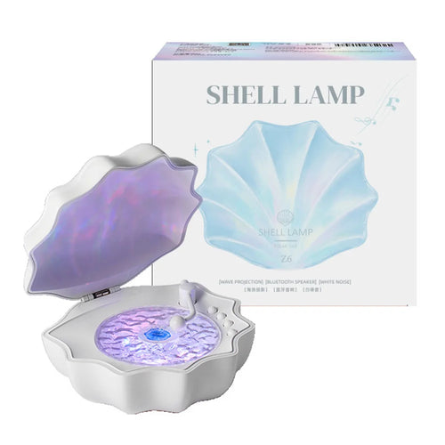 Coastal Night Light Speaker | Shell Design With Ocean Ambience