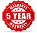 5 Year Warranty