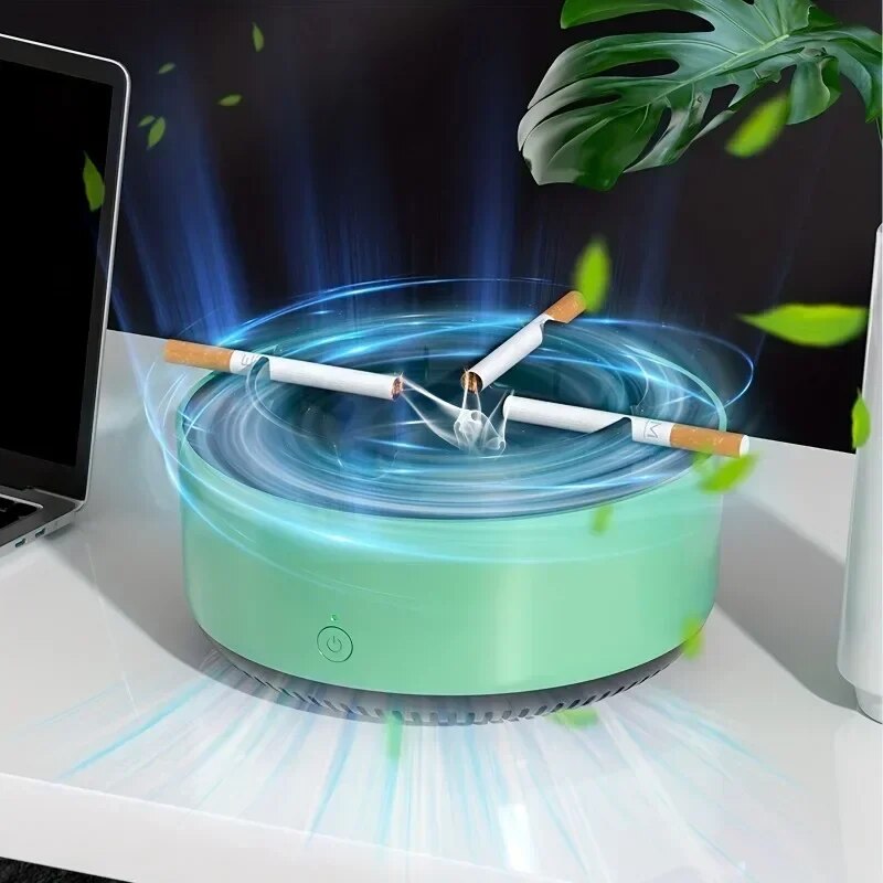Smart Air Purifier Ashtray | Multi-Layer Smoke Filtration System